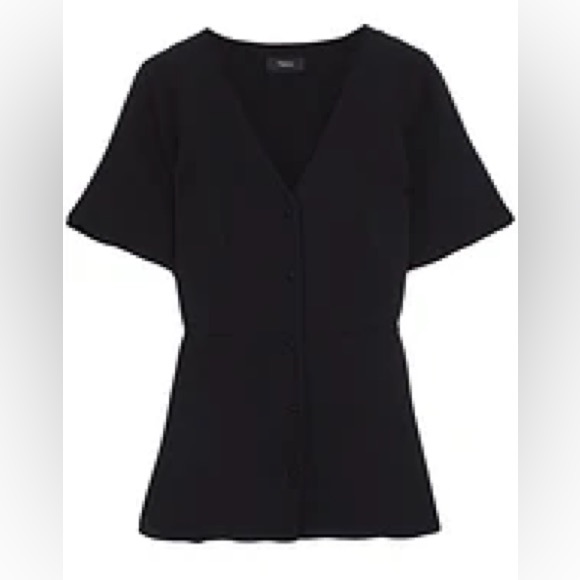 Black Button-Up Blouse - Picture 1 of 3